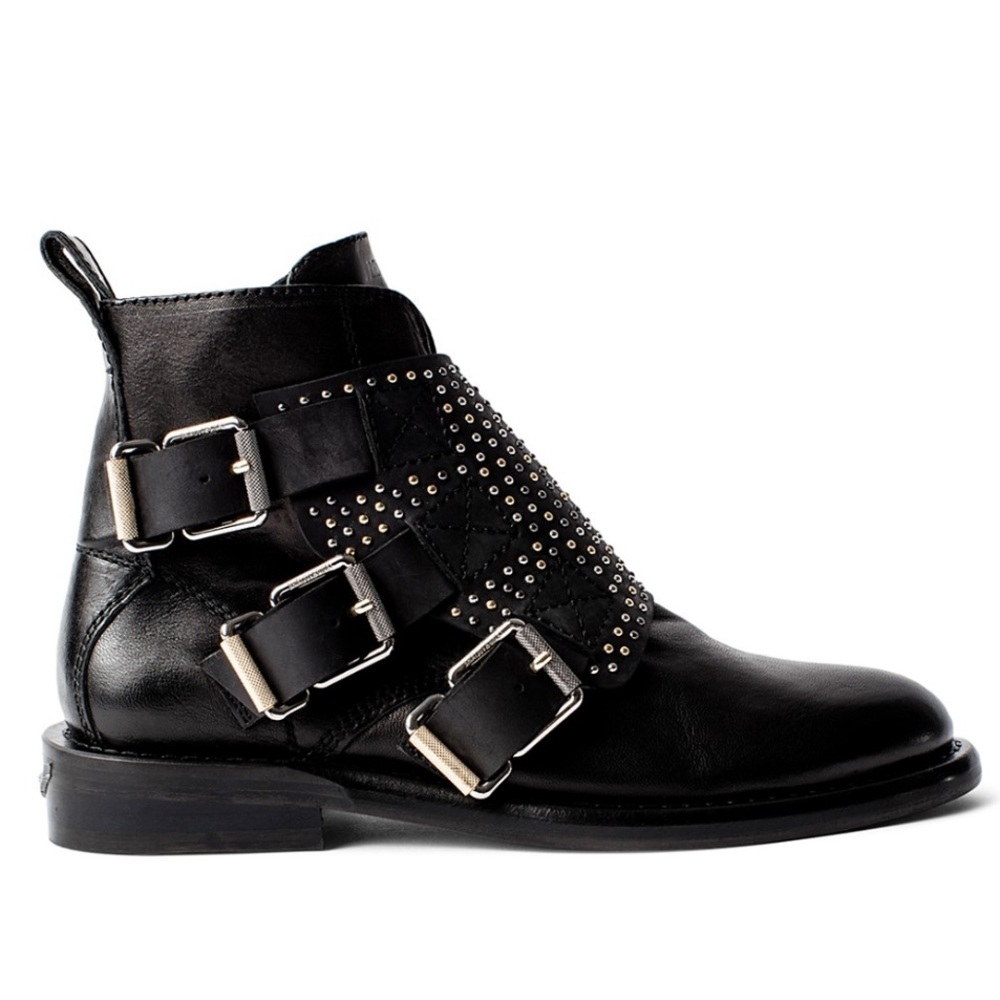NEW. Zadig & Voltaire Laureen studded booties.size 38
